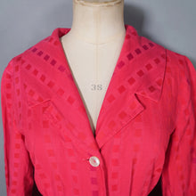 Load image into Gallery viewer, 60s DARK VIVID PINK SLEEVED SHIRTWAIST WITH FULL SKIRT - S