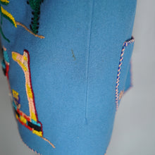 Load image into Gallery viewer, 50s "LOPEZ" BLUE APPLIQUED MEXICAN TOURIST WOOL EMBROIDERED JACKET - S