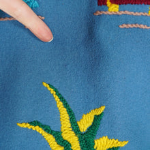 Load image into Gallery viewer, 50s "LOPEZ" BLUE APPLIQUED MEXICAN TOURIST WOOL EMBROIDERED JACKET - S