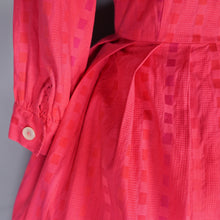 Load image into Gallery viewer, 60s DARK VIVID PINK SLEEVED SHIRTWAIST WITH FULL SKIRT - S
