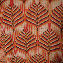 Load image into Gallery viewer, 70s BUS STOP ART DECO STYLE LEAF PATTERN OPEN SWING COAT JACKET - M
