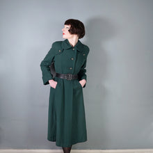 Load image into Gallery viewer, 60s does 40s DARK GREEN WOOL DOGEAR COLLAR AUTUMN COAT - S