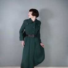 Load image into Gallery viewer, 60s does 40s DARK GREEN WOOL DOGEAR COLLAR AUTUMN COAT - S