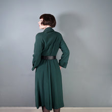 Load image into Gallery viewer, 60s does 40s DARK GREEN WOOL DOGEAR COLLAR AUTUMN COAT - S