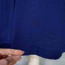 Load image into Gallery viewer, 40s DARK BLUE PIN TUCKED DRESS WITH BUTTON DETAIL AND BUCKLED BELT - S