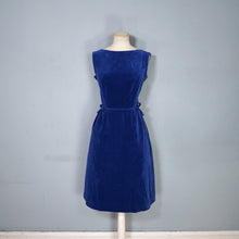 Load image into Gallery viewer, 60s RICHARD SHOPS ROYAL BLUE VELVET COCKTAIL DRESS - XS-S
