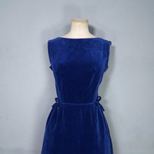 Load image into Gallery viewer, 60s RICHARD SHOPS ROYAL BLUE VELVET COCKTAIL DRESS - XS-S