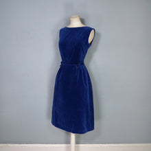 Load image into Gallery viewer, 60s RICHARD SHOPS ROYAL BLUE VELVET COCKTAIL DRESS - XS-S