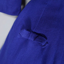 Load image into Gallery viewer, 50s JONATHAN LOGAN ROYAL BLUE WOOL FIT AND FLARE DRESS WITH BOWS - S