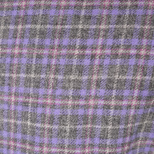 Load image into Gallery viewer, GREY AND PURPLE CHECKED LIGHTWEIGHT WOOL LATE 50s SKIRT SUIT - S