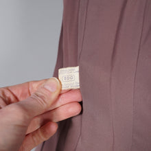 Load image into Gallery viewer, GREY AND PURPLE CHECKED LIGHTWEIGHT WOOL LATE 50s SKIRT SUIT - S