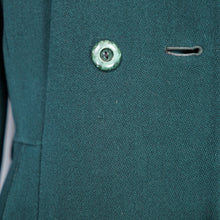 Load image into Gallery viewer, 40s GREEN WOOL DAGGER COLLAR DOUBLE BREASTED AUTUMN COAT - S