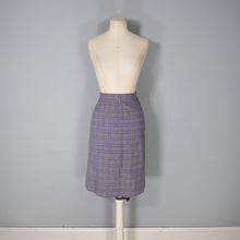 Load image into Gallery viewer, GREY AND PURPLE CHECKED LIGHTWEIGHT WOOL LATE 50s SKIRT SUIT - S