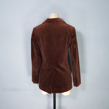 Load image into Gallery viewer, 70s BROWN VELVET CORD FITTED ACADEMIA BLAZER JACKET - XS-S