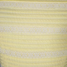 Load image into Gallery viewer, 50s YELLOW COTTON PIN TUCK FULL SKIRTED DRESS WITH LACE TRIMS - XS-S