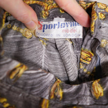 Load image into Gallery viewer, 50s 60s SPORTAVILLE GREY PAINTERLY TALL SHIP NOVELTY PRINT SKIRT - 25-26"