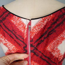 Load image into Gallery viewer, 50s RED CHECK DAY DRESS WITH FULL SKIRT AND POCKETS - XS / PETITE FIT