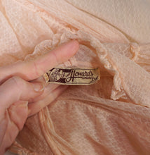 Load image into Gallery viewer, 50s HOWARD LINGERIE SHEER PINK MESH RUCHED BOUDOIR ROBE DRESS - M