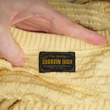 Load image into Gallery viewer, 50s style JAPANESE GROOVIN HIGH YELLOW VINTAGE PRINT T-SHIRT TOP - M