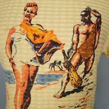 Load image into Gallery viewer, 50s style JAPANESE GROOVIN HIGH YELLOW VINTAGE PRINT T-SHIRT TOP - M
