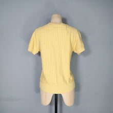 Load image into Gallery viewer, 50s style JAPANESE GROOVIN HIGH YELLOW VINTAGE PRINT T-SHIRT TOP - M
