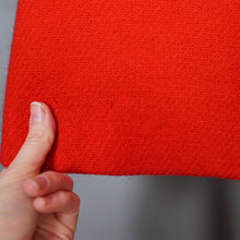 Load image into Gallery viewer, 60s BOLD RED WOOL MOD COAT WITH BUCKLE AND BIG SHEEPSKIN COLLAR -