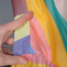 Load image into Gallery viewer, 50s PEGGY PAGE PASTEL LOLLYPOP STRIPED FULL SKIRTED DRESS - XS