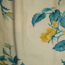 Load image into Gallery viewer, 50s UNLABELLED HORROCKSES YELLOW FLORAL FULL SKIRTED COTTON SUN DRESS - S