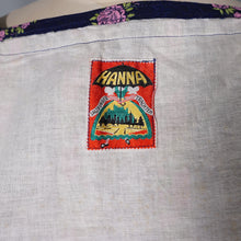 Load image into Gallery viewer, 70s DARK BLUE AND PINK ROSE &quot;HANNA&quot; TRACHTEN MINI DIRNDL DRESS - S