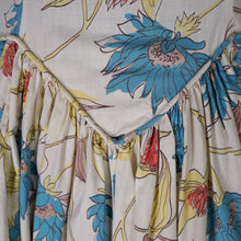 Load image into Gallery viewer, 50s JENNIFER LEE MID CENTURY FLORAL DROP WAISTED FULL SKIRT DRESS - S