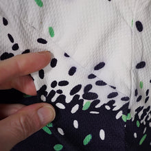 Load image into Gallery viewer, 50s 60s BLANES BLACK, WHITE AND GREEN CONFETTI PRINT DRESS - S