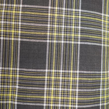 Load image into Gallery viewer, 40s HANDMADE GREY YELLOW CHECK COTTON DAY DRESS WITH BELT - S-M