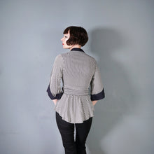 Load image into Gallery viewer, 70s LEE BENDER BUS STOP BLACK AND WHITE TAIL BACK BELTED SHIRT JACKET - S