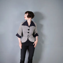 Load image into Gallery viewer, 70s LEE BENDER BUS STOP BLACK AND WHITE TAIL BACK BELTED SHIRT JACKET - S