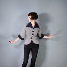 Load image into Gallery viewer, 70s LEE BENDER BUS STOP BLACK AND WHITE TAIL BACK BELTED SHIRT JACKET - S