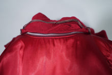 Load image into Gallery viewer, 40s CHERRY RED SWING OVER COAT WITH HUGE COLLAR AND REMOVABLE &quot;MAGIC LINING&quot; -M-L