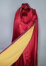 Load image into Gallery viewer, 40s CHERRY RED SWING OVER COAT WITH HUGE COLLAR AND REMOVABLE &quot;MAGIC LINING&quot; -M-L