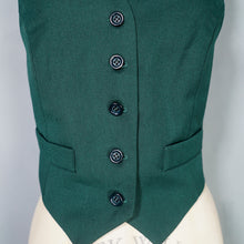 Load image into Gallery viewer, 70s DARK GREEN 3 PIECE DECO STYLE SUIT WITH WIDE LEGS - M