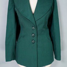 Load image into Gallery viewer, 70s DARK GREEN 3 PIECE DECO STYLE SUIT WITH WIDE LEGS - M