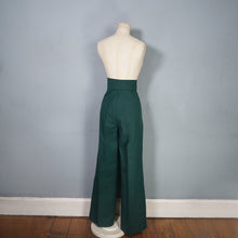 Load image into Gallery viewer, 70s DARK GREEN 3 PIECE DECO STYLE SUIT WITH WIDE LEGS - M
