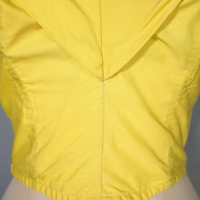 Load image into Gallery viewer, 50s FLORELLE PARIS BRIGHT YELLOW BONED BUSTIER SUN TOP - L