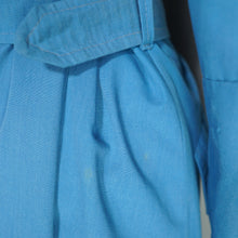 Load image into Gallery viewer, 70s BONNIE MAC LIGHT BLUE BELTED MOD TRENCHCOAT - M-L