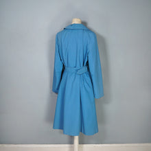 Load image into Gallery viewer, 70s BONNIE MAC LIGHT BLUE BELTED MOD TRENCHCOAT - M-L