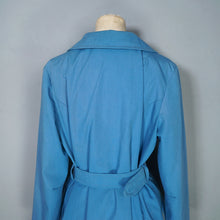 Load image into Gallery viewer, 70s BONNIE MAC LIGHT BLUE BELTED MOD TRENCHCOAT - M-L