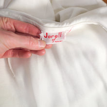 Load image into Gallery viewer, 70s "JERELL OF TEXAS" WHITE AND RED NAUTICAL SAILOR JUMPSUIT / OVERALLS - S