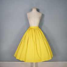 Load image into Gallery viewer, 50s 60s FESPA FASHIONS BRIGHT YELLOW PLEATED FULL SKIRT - 26"