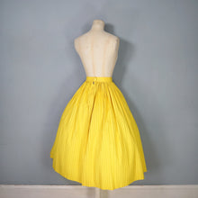 Load image into Gallery viewer, 50s 60s FESPA FASHIONS BRIGHT YELLOW PLEATED FULL SKIRT - 26"