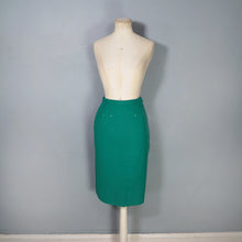 Load image into Gallery viewer, 50s 60s MAURICE BENSON KELLY GREEN FITTED WOOL SKIRT - 25"