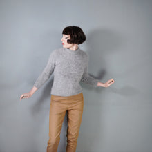 Load image into Gallery viewer, FLUFFY LIGHT GREY ANGORA JUMPER / SWEATER - S-M