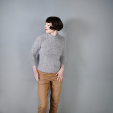 Load image into Gallery viewer, FLUFFY LIGHT GREY ANGORA JUMPER / SWEATER - S-M
